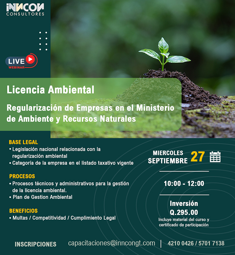 Curso En Linea Licencia Ambiental Regularizaci N De Empresas En El Marn